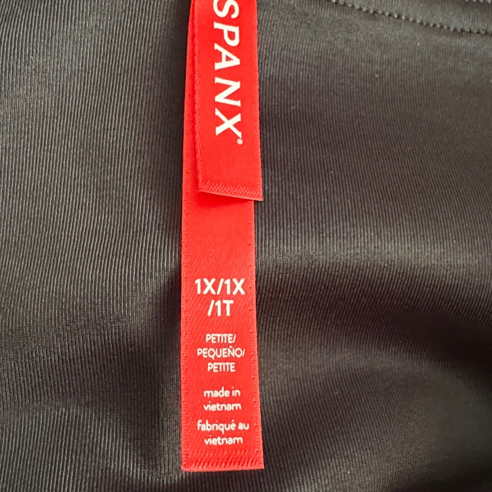 SPANX Faux Patent Leather Leggings Black Liquid Gloss Pants Classic Sz. 1X - Picture 7 of 8